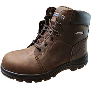 Skechers Workshire Peril Steel Toe Boots | Women's Size 10 Brown